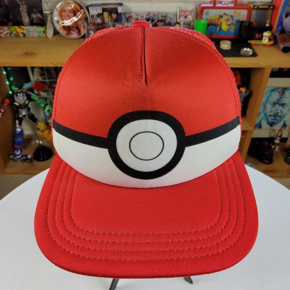 Pokémon Poké Ball Mesh Youth/Small Adult Adjustable Hat - Picture 2 of 9